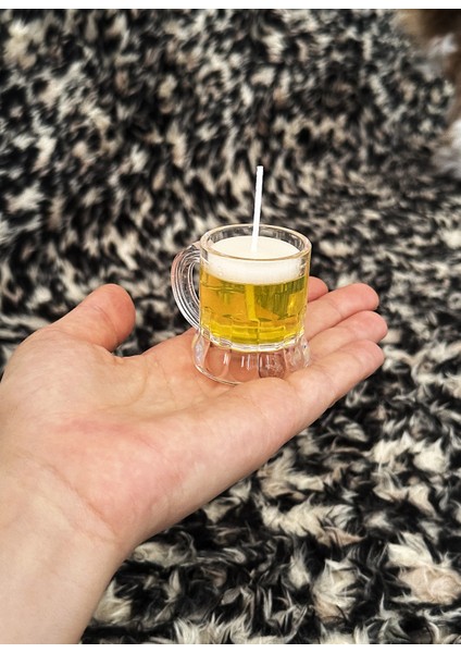 Mini Bira Bardağı Dekoratif Mum (2'li) – 4,5 cm | El Yapımı Aromasız Tasarım Mum fırsatları