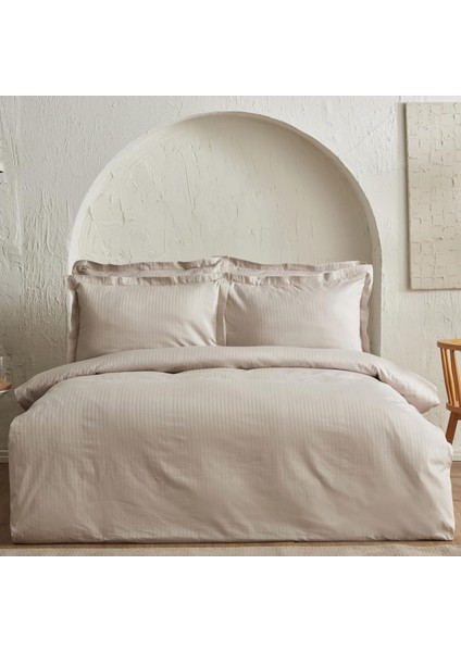 Home UNIQ%100 Pamuk Saten King Size Nevresim Takımı Taş