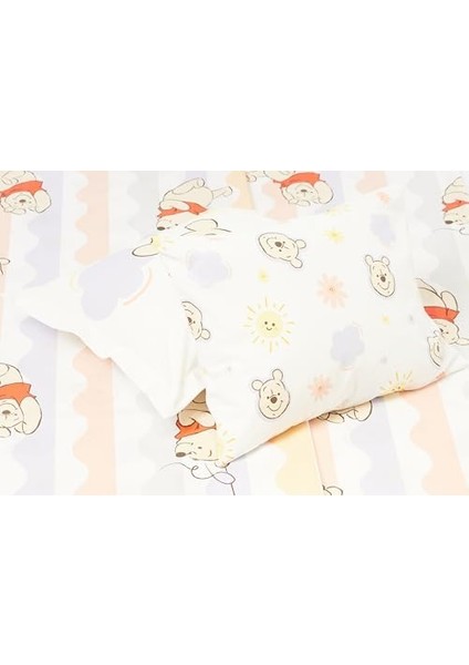 Winnie The Pooh Cloudy Karakter BASKILI%100 Pamuk Nevresim Takımı, Çok Renkli, Bebek (Nevresim: 100X150 Cm/çarşaf: 120X180 cm / 2 Adet Yastık Kılıfı: 35X45 Cm) fiyatları