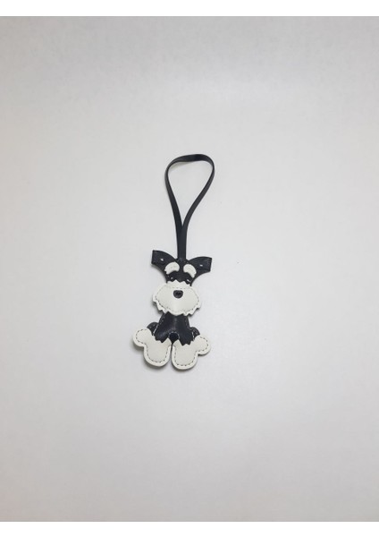 Schnauzer Köpek Deri Anahtarlık Çanta Süsü modelleri