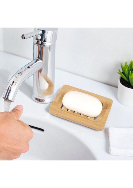2'li Doğal Ahşap Sabunluk Seti | Su Tahliyeli El Yapımı Sabun Kabı – Lüks ve Şık Banyo Aksesuarı fırsatları