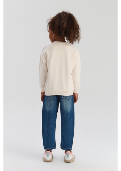 Bg Store Kız Çocuk Ekru Sweatshirt fırsatları