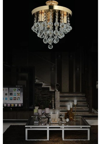 Istanbul Avize Biga 3'lü Gold Sarkıt Avize