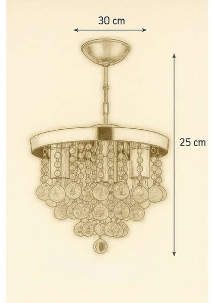 Istanbul Avize Biga 3'lü Gold Sarkıt Avize fırsatları