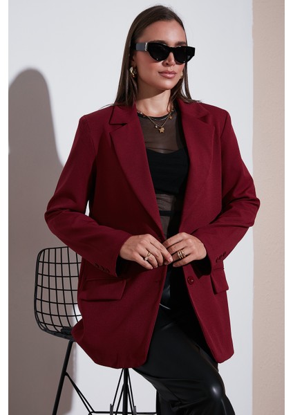 Relaxed Fit Mono Yaka Cepli Blazer Ceket Bayan Ceket 611BC00132