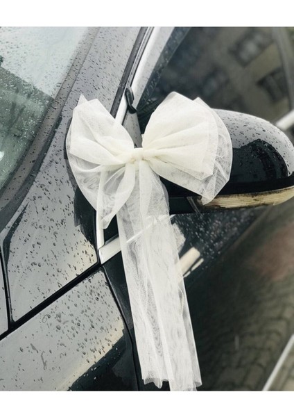 20 Adet Beyaz Düğün Arabası Süsü, Konvoy ve Gelin Arabası Dekoru Seti fiyatları