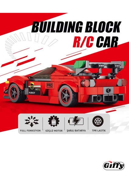 Oyuncak Yapı Blok Seti,teknik Rc Uzaktan Kumandalı Şarjlı Araçlar, Mustang Model ARAÇ,433 Parça Blok modelleri