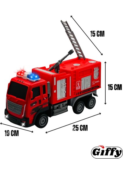 Oyuncak Uzaktan Kumandalı Itfaiye Şarjlı Işıklı Full Fonksiyon Merdivenli Su Hortumlu Vinçli Model fiyatları