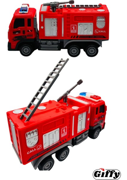 Oyuncak Uzaktan Kumandalı Itfaiye Şarjlı Işıklı Full Fonksiyon Merdivenli Su Hortumlu Vinçli Model