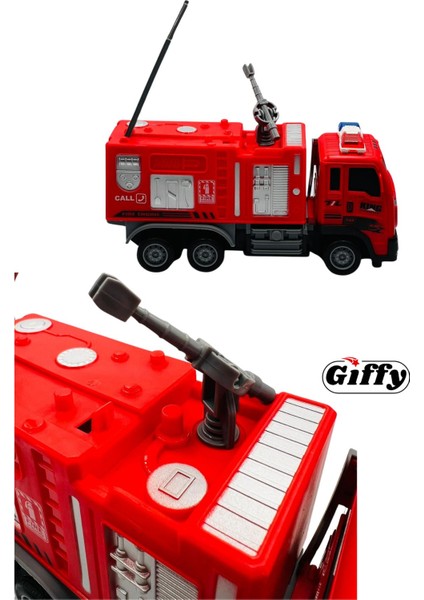 Oyuncak Uzaktan Kumandalı Itfaiye Şarjlı Işıklı Full Fonksiyon Merdivenli Su Hortumlu Vinçli Model
