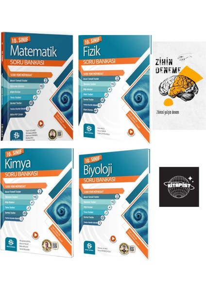 Bilgisarmal 10.sınıf Mat-F-K-Biyo Soru Bankası Yeni MÜFREDAT+ZİHİNDENEME-KS302