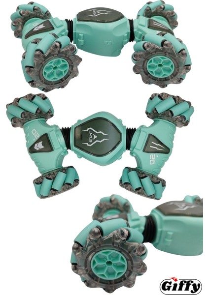 Oyuncak Uzaktan ve Bilek Kumandalı Şarjlı LED Işıklı Full Fonksiyon Akrobat Drift Araba modelleri