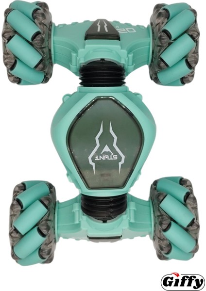 Oyuncak Uzaktan ve Bilek Kumandalı Şarjlı LED Işıklı Full Fonksiyon Akrobat Drift Araba