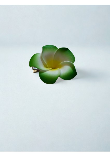 Hawaii Plumeria Çiçeği Kıstırmalı Köpük Toka 5,5cm