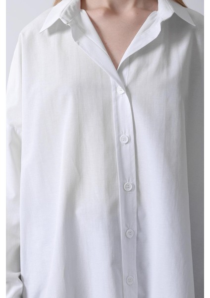 Oversize Geniş Manşet Detaylı Uzun Gömlek fırsatları