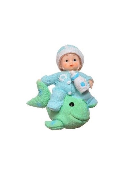 Decotown Hediyelik Sevimli Mavi Bebek Biblo Polyester Süs Eşyası fiyatları