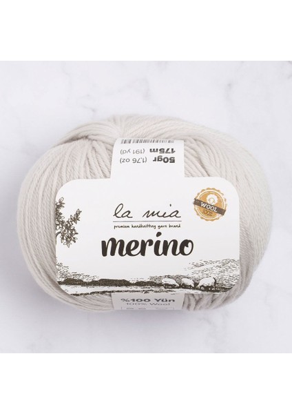 La Mia Merino Açık Gri El Örgü Ipi - L047 - 33782