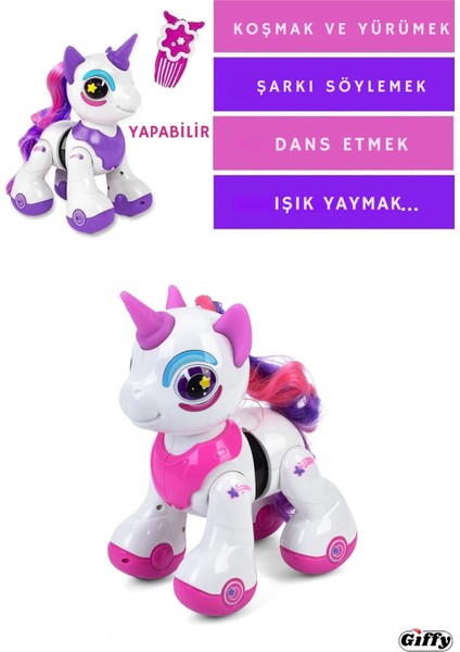 Oyuncak Uzaktan Kumandalı Unicorn At Pony,sesli,ışıklı,pilli(Pil Hediye),interaktif, Full Fonksiyon indirimleri