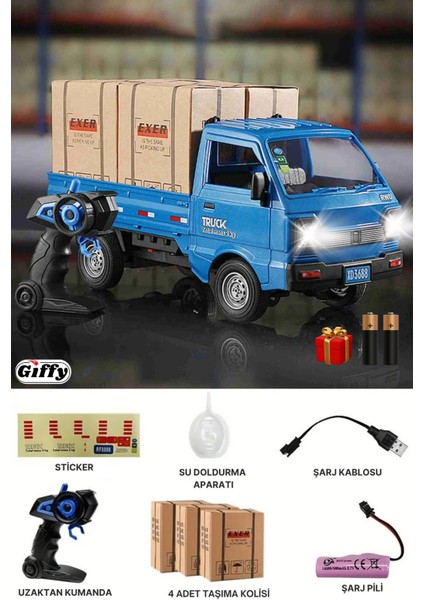 Uzaktan Kumandalı Rc Kamyonet ,yük Taşıma Aracı ,sesli ,ışıklı ,şarjlı ,(Pil Hediyeli),2.4 Ghz Araç