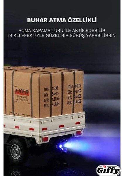 Uzaktan Kumandalı Rc Kamyonet ,yük Taşıma Aracı ,sesli ,ışıklı ,şarjlı ,(Pil Hediyeli),2.4 Ghz Araç