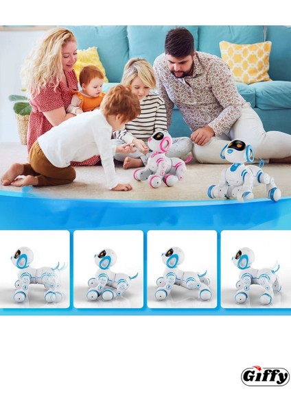 Oyuncak Full Fonksiyon Uzaktan Kumandalı El Sensörlü Şarjlı Işıklı Müzikli Dansçı Robot Köpek