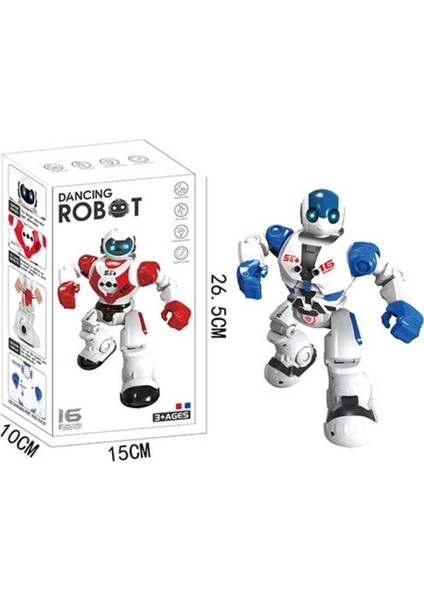Oyuncak 16 Fonksiyonlu Şarjlı Uzaktan Kumandalı Akıllı Robot Sesli Işıklı Programlama Dans Moonwalk
