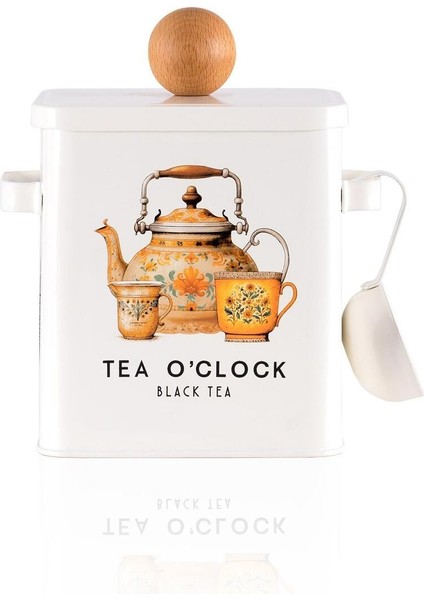 Beyaz Çay Saklama Kabı, 13X20X23 Cm, Şık ve Kullanışlı Mutfak Ürünü