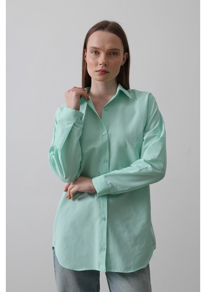 Oversize Uzun Kollu Poplin Gömlek modelleri
