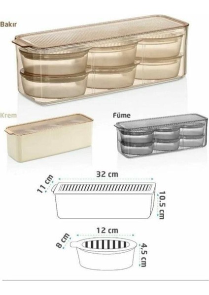 Organizerli Kahvaltılık Seti, 7 Parça, Krem Bej Renkli, Şık ve Pratik Tasarım fiyatları