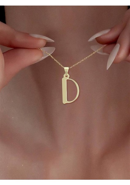 14 Ayar Altın D Harfi Kolye Ucu 0.3 Gr, KC16783 Kodlu