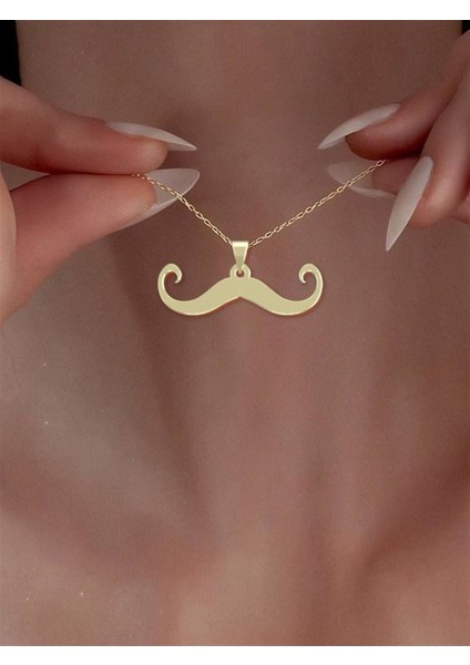 14 Ayar Altın Bıyık Kolye Ucu 0.3 Gr, KC17206 Kodlu