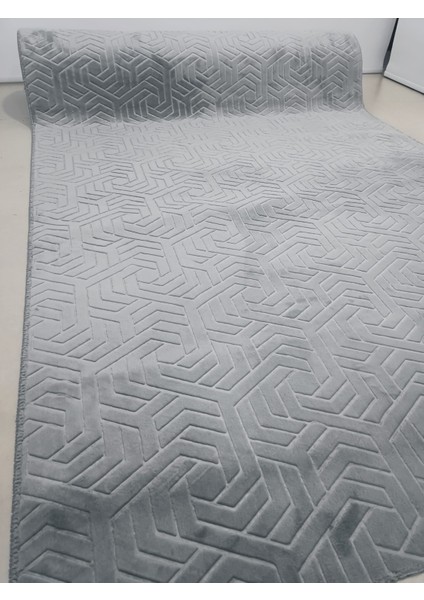 Dinar Armoni Gri Kaymaz Tabanlı Kesme Kabartmalı Salon Koridor Mutfak Hali