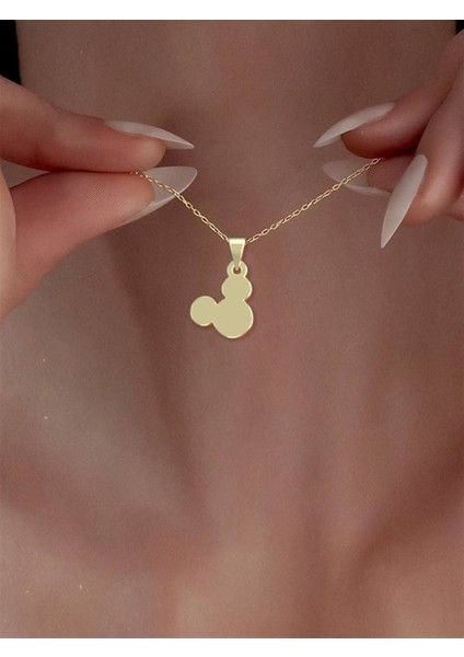 14 Ayar Altın Mickey Mouse Kolye Ucu 0.3 Gr, KC14487 Kodlu