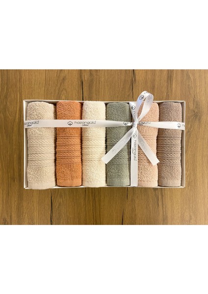 Renkli Jakarlı Olivia Mutfak Havlusu 6'lı Set 30X50, Buldan Üretimi fırsatları