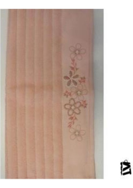 50X90 Nakışlı Pembe Havlu, Yumuşak Dokusu, Şık Tasarımıyla Günlük Kullanım Için Ideal