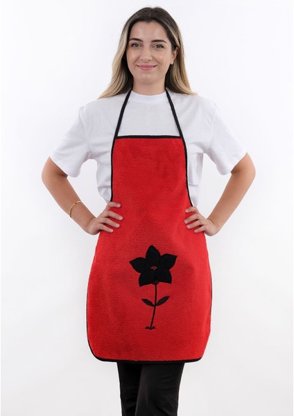 Renkli Nakışlı Sıvı Geçirmez Mutfak Önlüğü, Şık ve Koruyucu Tasarım