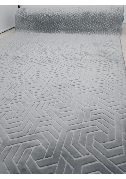 Dinar Armoni Gri Kaymaz Tabanlı Kesme Kabartmalı Salon Koridor Mutfak Hali