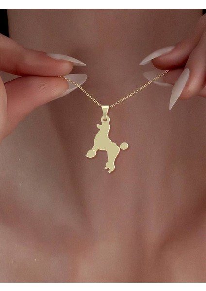 14 Ayar Altın Köpek Kolye Ucu 0.3 Gr, KC16389 Kodlu