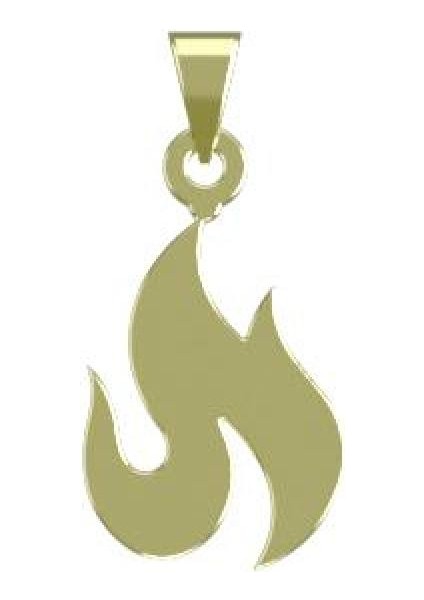 14 Ayar Altın Alev/ Ateş Kolye Ucu 0.3 Gr, KC10015 Kodlu modelleri