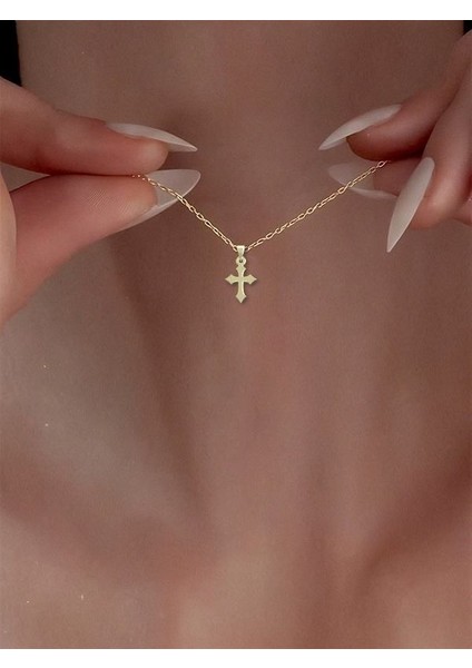 14 Ayar Altın Haç Kolye Ucu 0.3 Gr, KC12395 Kodlu