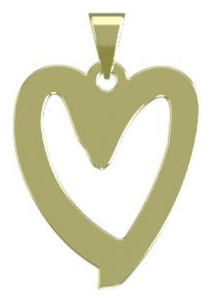 14 Ayar Altın Kalp Kolye Ucu 0.3 Gr, KC17598 Kodlu modelleri