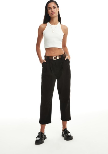 Kemer Detaylı Pantolon Siyah fiyatları
