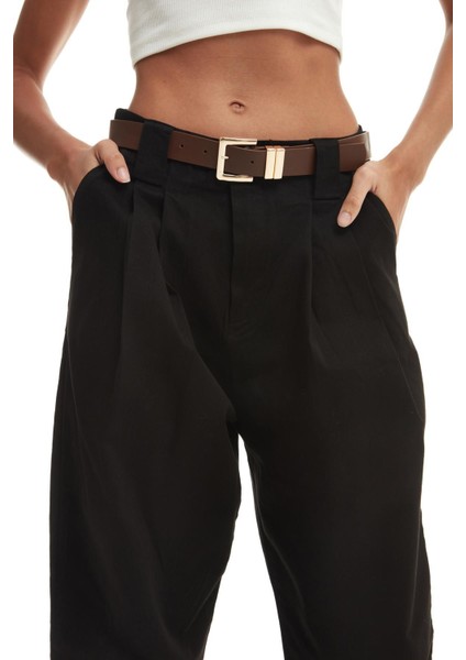 Kemer Detaylı Pantolon Siyah fırsatları