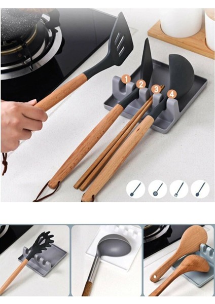 Antrasit Renkli Kaşık, Kepçe ve Tencere Kapağı Altlığı Org-85 fırsatları