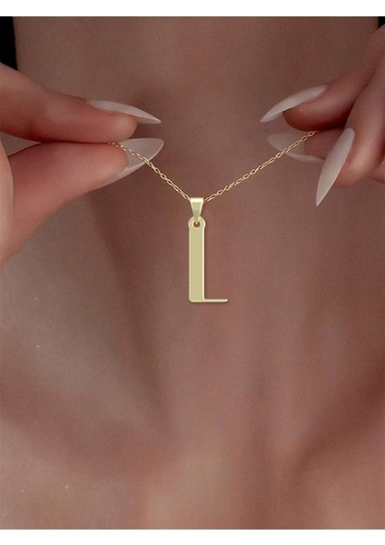 14 Ayar Altın L Harfi Kolye Ucu 0.3 Gr, KC16897 Kodlu