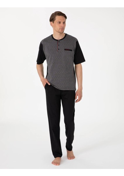 Erkek Kısa Kol 3'lü Şortlu Jakarlı Pijama Takım Kutulu Damat Çeyiz Set fırsatları