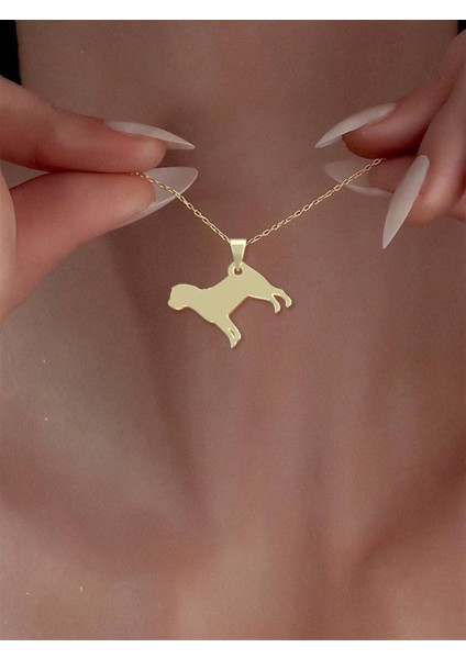 14 Ayar Altın Köpek Kolye Ucu 0.3 Gr, KC16302 Kodlu