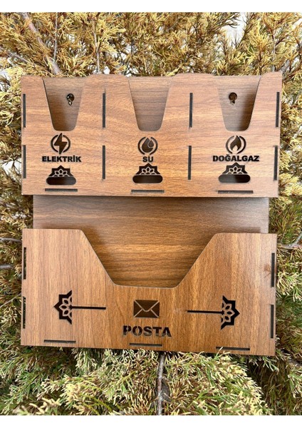 Kahverengi Ahşap Mdf Ortak Fatura ve Posta Kutusu, Şık ve Kullanışlı Tasarım modelleri