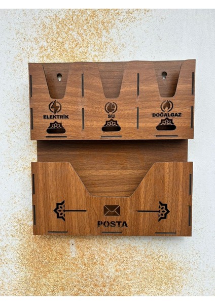 Kahverengi Ahşap Mdf Ortak Fatura ve Posta Kutusu, Şık ve Kullanışlı Tasarım fırsatları