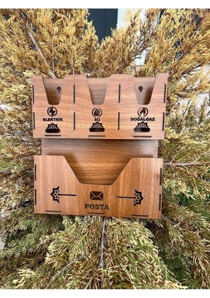 Kahverengi Ahşap Mdf Ortak Fatura ve Posta Kutusu, Şık ve Kullanışlı Tasarım indirimleri